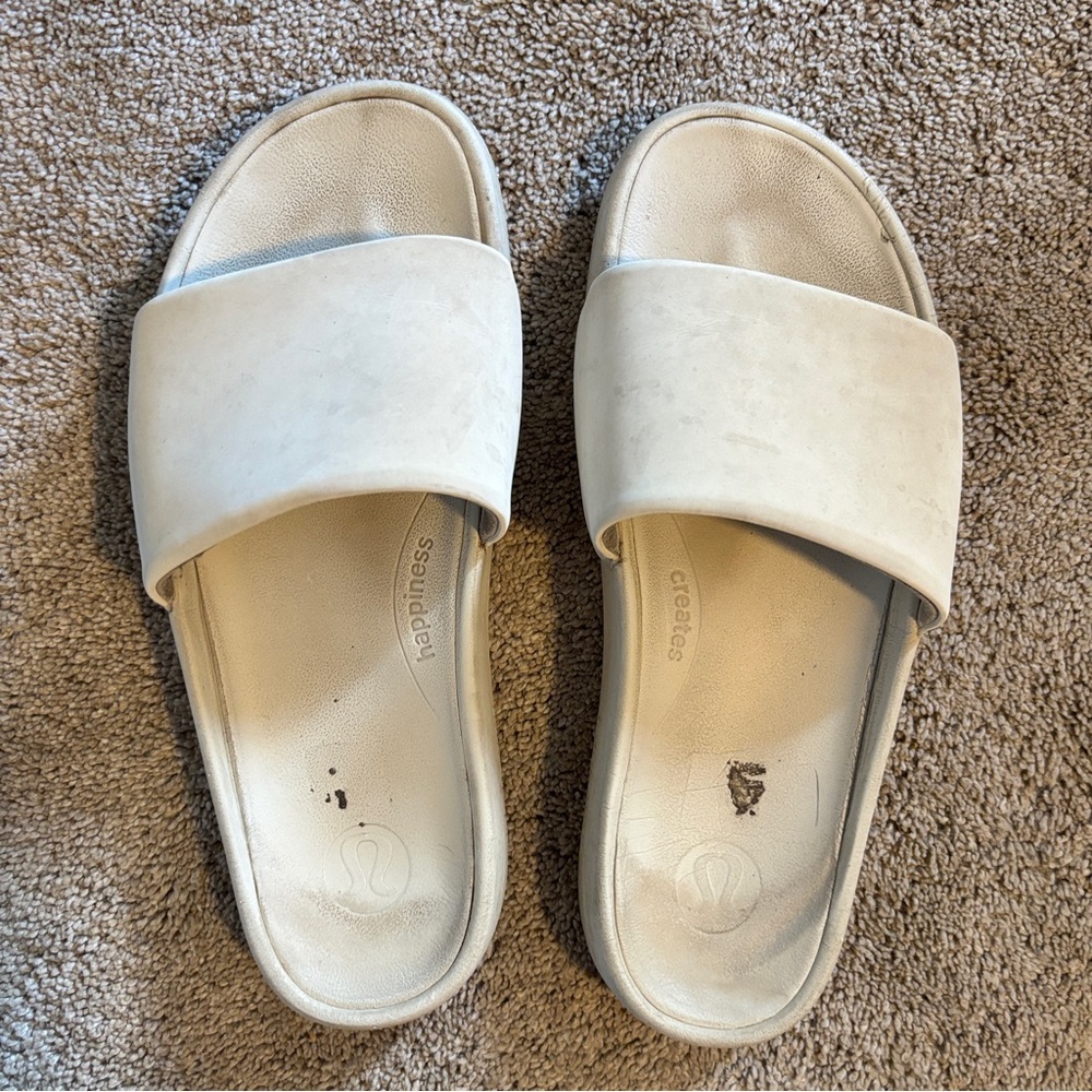 Lululemon Slides Sandals Women’s Size 9 White/Beige